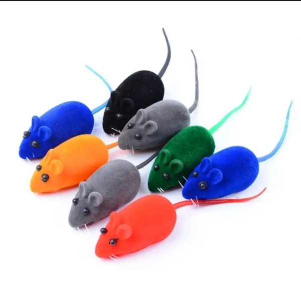 Interactive Plush Rubber Mouse Pet Cat Toys