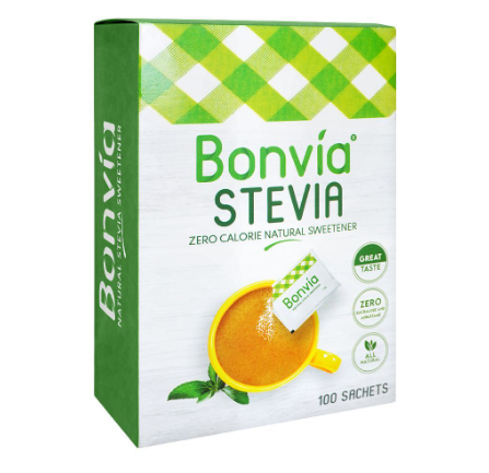 Bonvia Stevia Zero Calorie Sweetener 100 Sachets