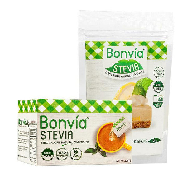 Bonvia Stevia Zero Calorie Sweetener 50 Sachets